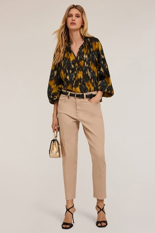 Pantalón carrot - Beige