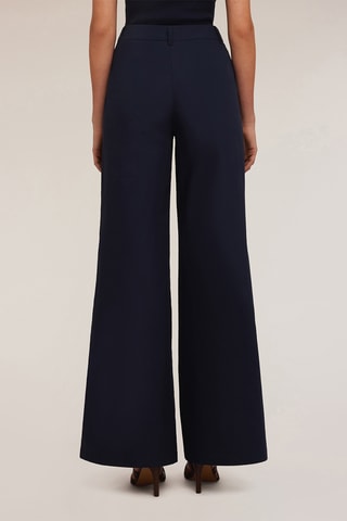 Pantalón palazzo de tiro alto - Azul