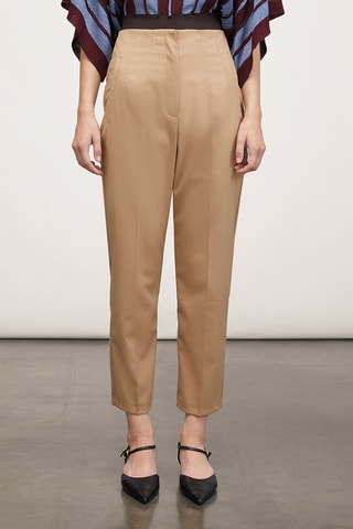 Pantalón carrot - Beige