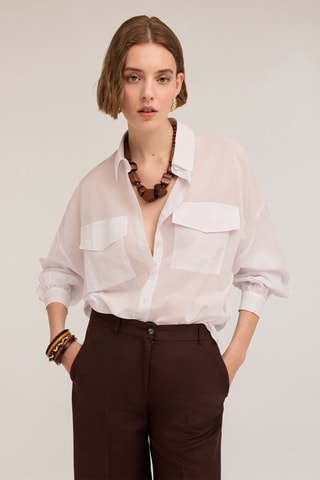 Camisa oversize - Blanco