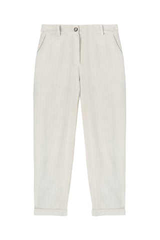 Pantalón chino de pana - Blanco