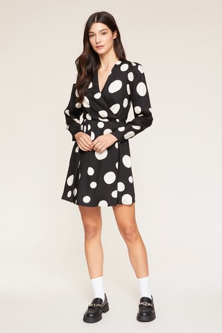 Vestido evasé - Negro