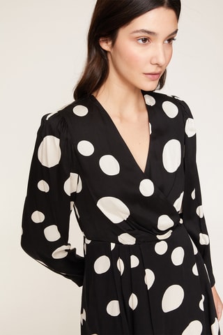 Vestido evasé - Negro