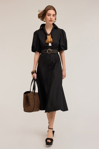 Vestido camisero - Negro