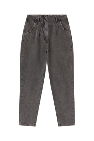 Vaquero baggy de tiro alto - Negro
