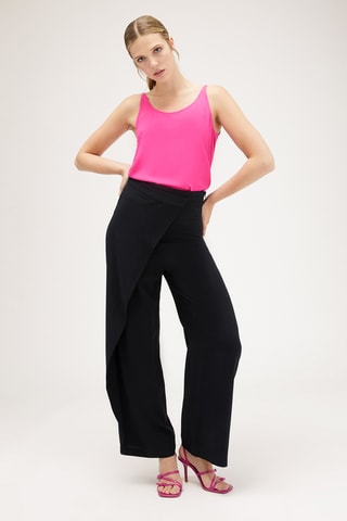 Pantalón cruzado de tiro alto - Negro