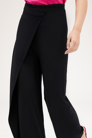 Pantalón cruzado de tiro alto - Negro