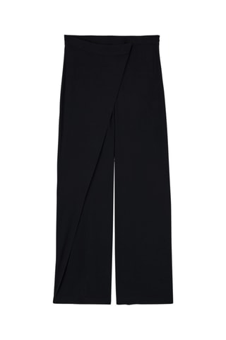 Pantalón cruzado de tiro alto - Negro