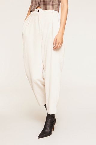 Pantalón de terciopelo - Blanco