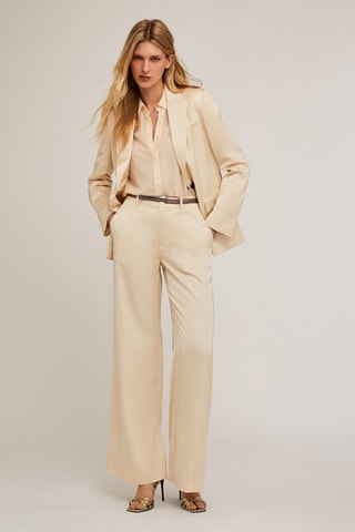 Pantalón palazzo - Beige