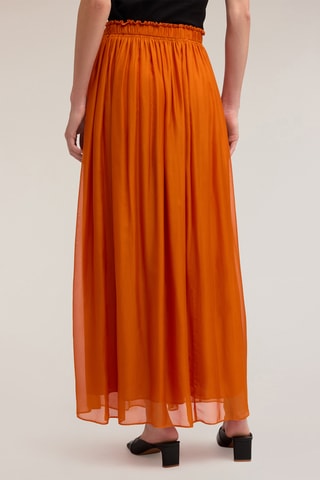 Falda larga de talle alto - Naranja