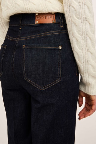 Vaquero wide leg de tiro alto - Azul