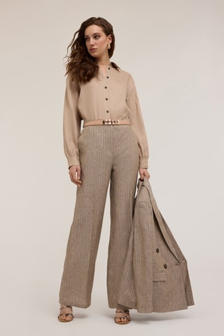 Camisa de lino - Beige