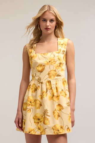 Vestido evasé - Amarillo