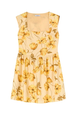Vestido evasé - Amarillo