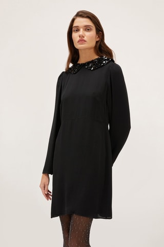 Vestido evasé - Negro