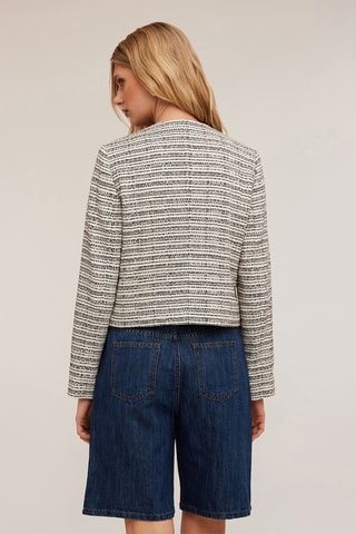 Chaqueta corta de tweed - Blanco