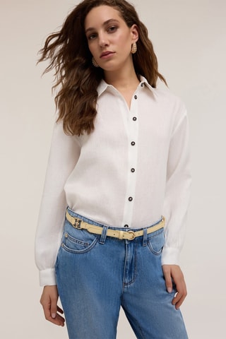Camisa de lino - Blanco