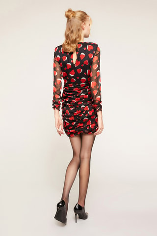 Vestido drapeado - Negro