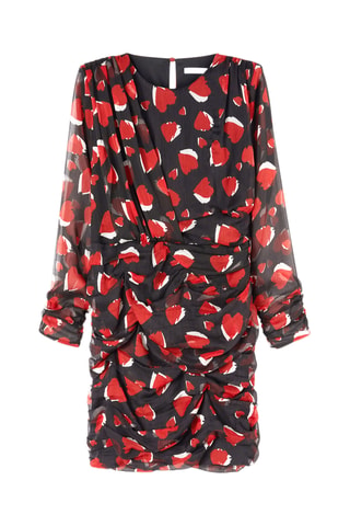 Vestido drapeado - Negro