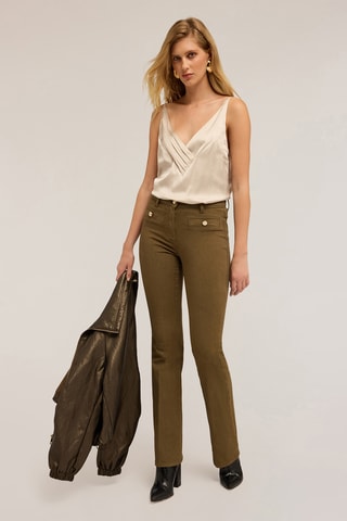 Pantalón flare - Verde