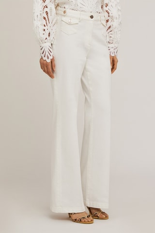 Pantalón flare - Blanco