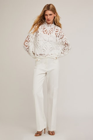 Pantalón flare - Blanco