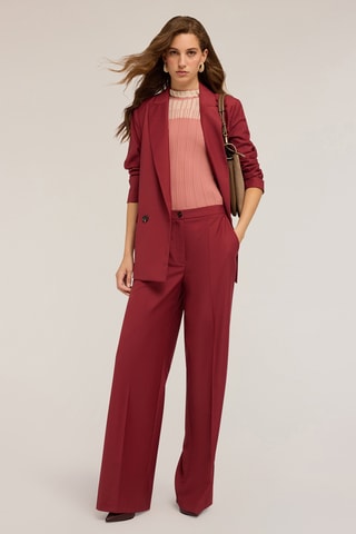 Pantalón wide leg - Rojo