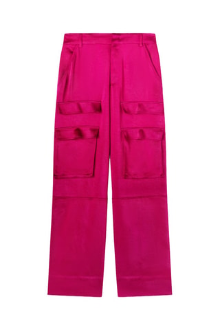 Pantalón cargo - Fucsia
