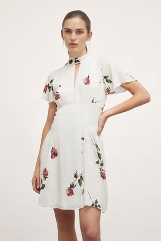 Vestido evasé - Blanco