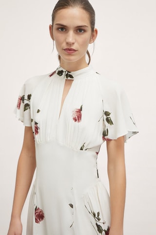 Vestido evasé - Blanco