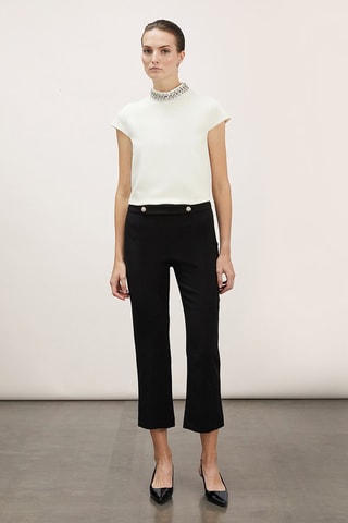 Pantalón flare 7/8 - Negro