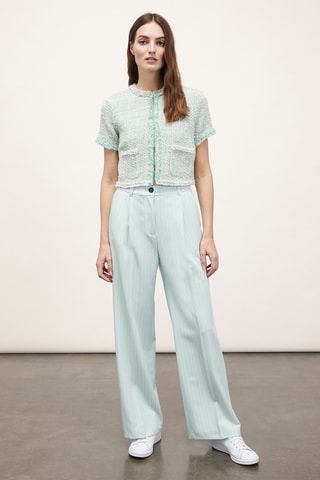 Chaqueta corta de tweed - Blanco