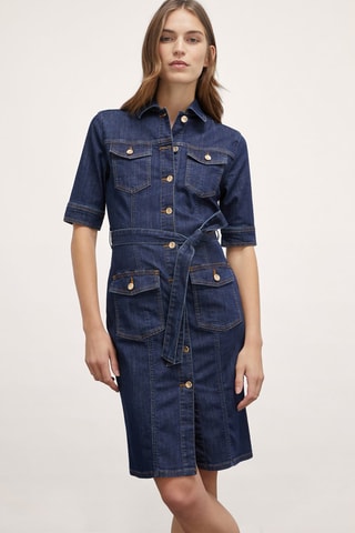 Vestido camisero - Azul
