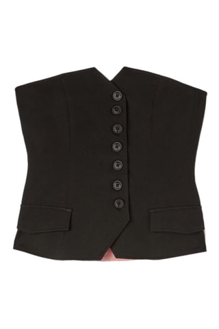 Top bustier - Negro