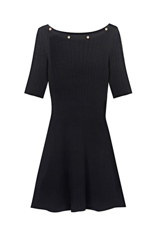 Vestido jersey - Negro