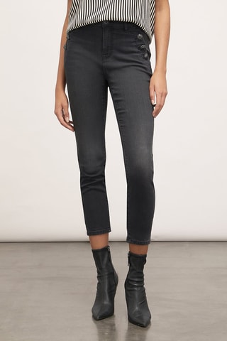 Vaquero skinny fit 7/8 - Negro