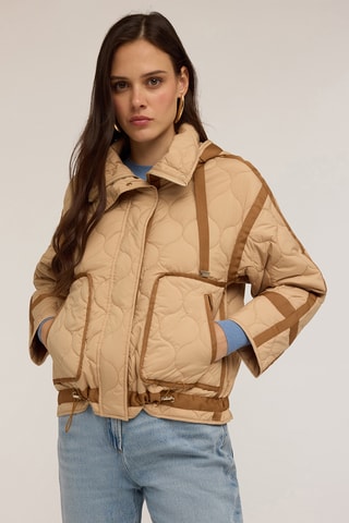 Anorak con capucha - Beige