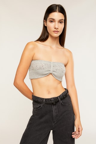 Crop top bustier - Gris