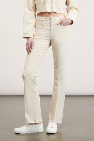Pantalón flare - Blanco