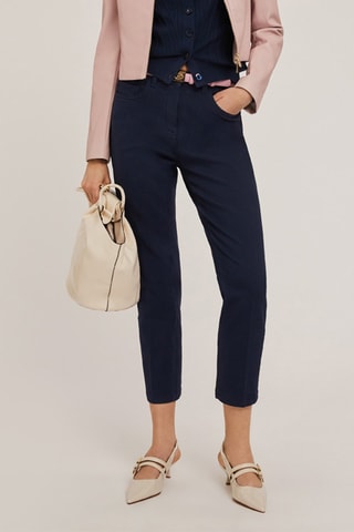 Pantalón carrot 7/8 - Azul