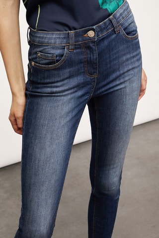 Vaquero skinny fit de tiro alto - Azul