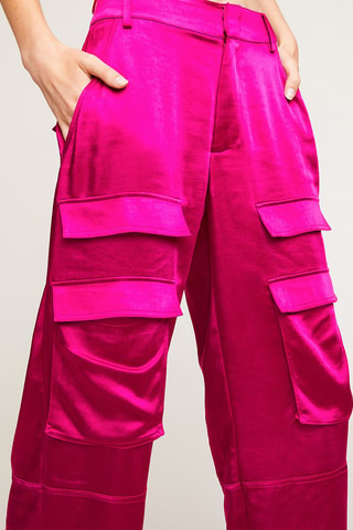 Pantalón cargo - Fucsia