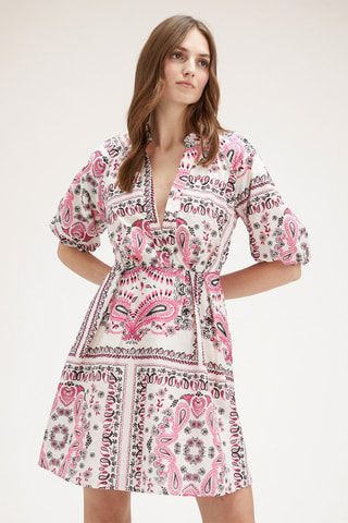 Vestido evasé - Fucsia