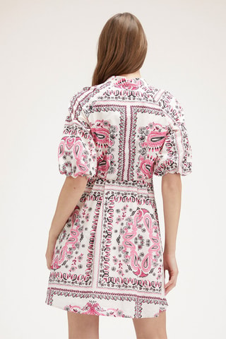 Vestido evasé - Fucsia