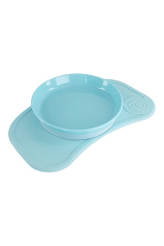 Click-mat mini y plato sin BPA de silicona y acero inoxidable - Desde 6 meses
