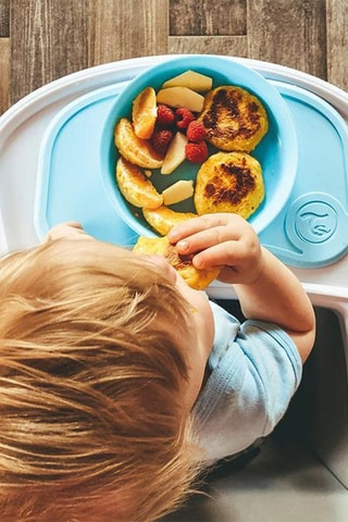 Click-mat mini y plato sin BPA de silicona y acero inoxidable - Desde 6 meses