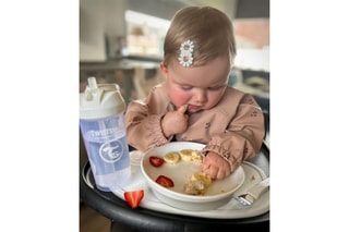 Click-mat mini y plato sin BPA de silicona y acero inoxidable - Desde 6 meses