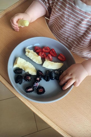 Plato 2 en 1 sin BPA de silicona - 20 cm - Desde 6 meses