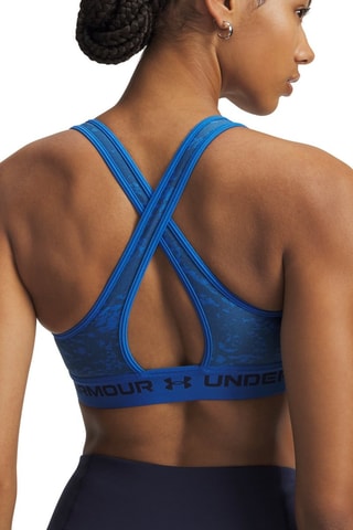 Brassière d’entrainement push-up tie and dye Crossback - Bleu marine